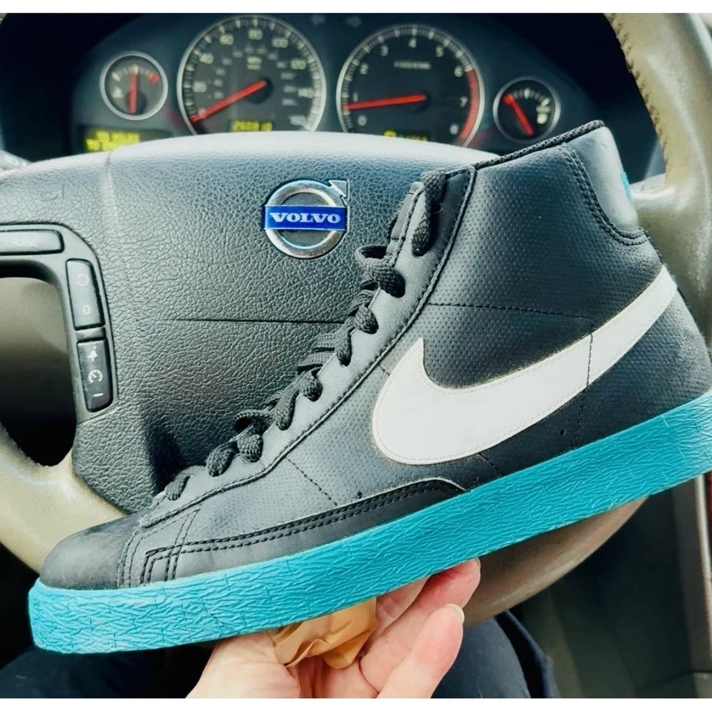 Rare 2009 Nike Blazer High Black - 316664-013 Sz 7 Vtg Retro Skate Hipster
